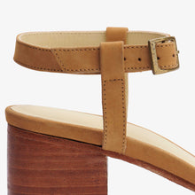 Lucia Block Heel Sandal Sand Women's Leather Sandal Nisolo