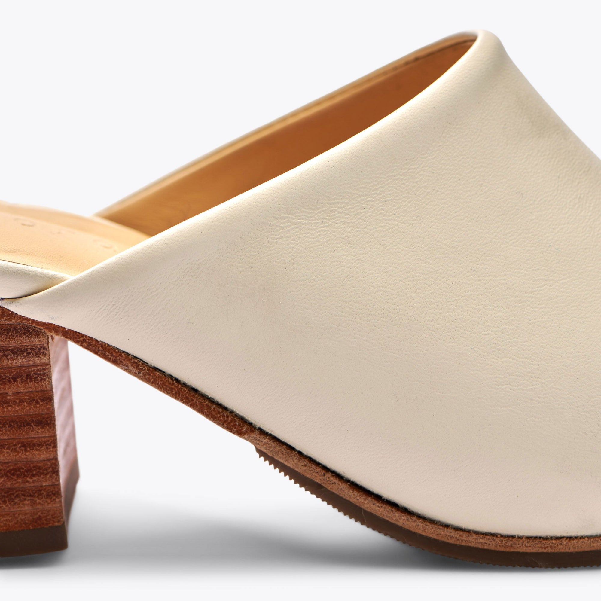 Womens | All-Day Heeled Mule | Bone