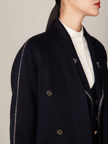Ngari Cashmere Coat | Navy