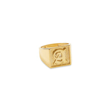 The Old English Square Signet Ring | Gold Vermeil | Size 8