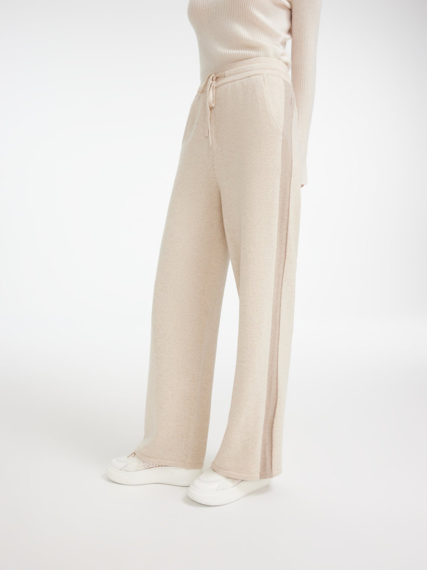 Non-dyeing Cashmere Knit Pants | Beige