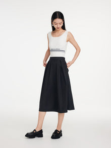 A-Line Midi Skirt | Black