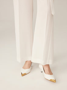 Wide Leg Pants | White