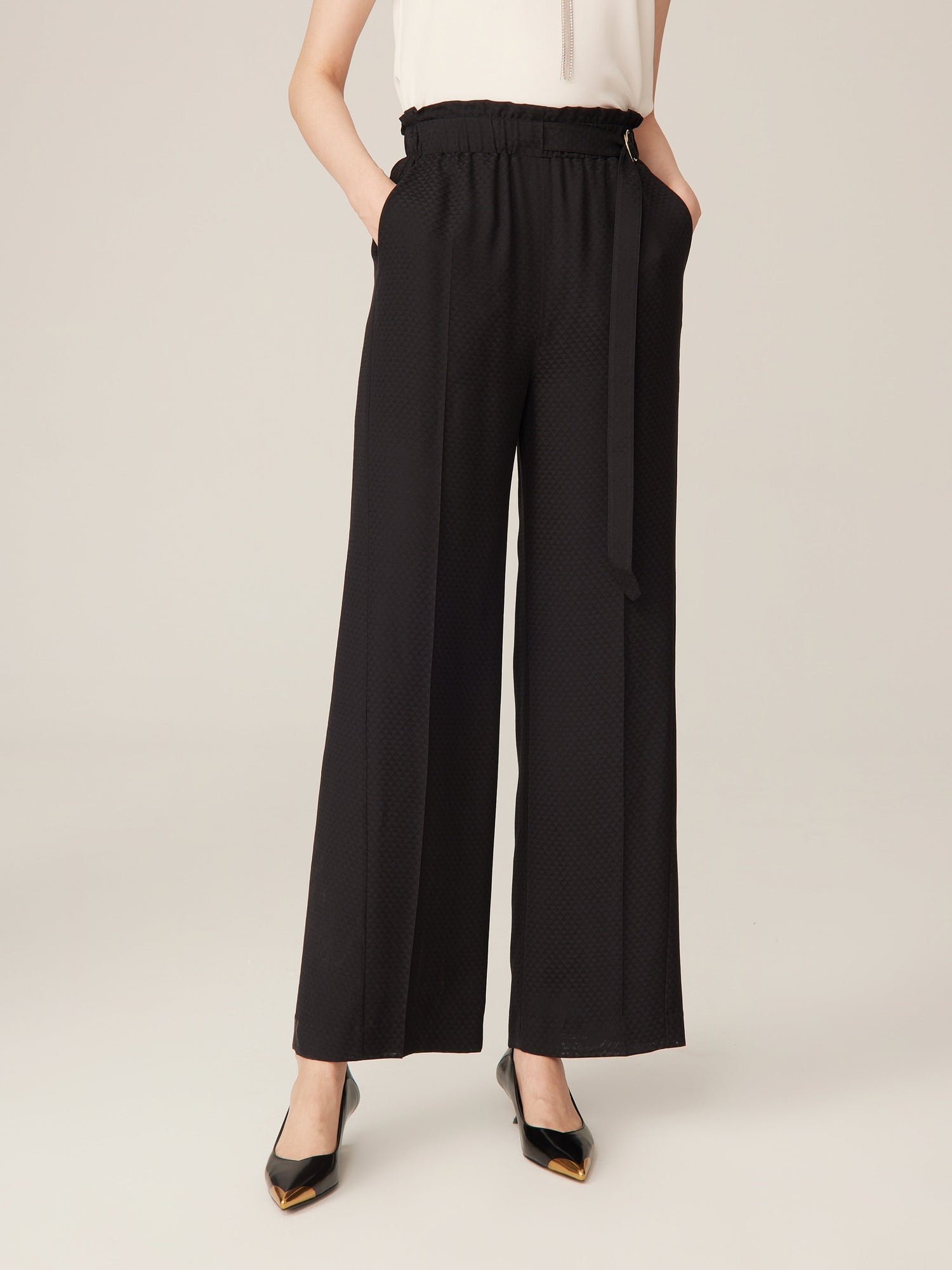 Straight Wide Leg Pant | Black