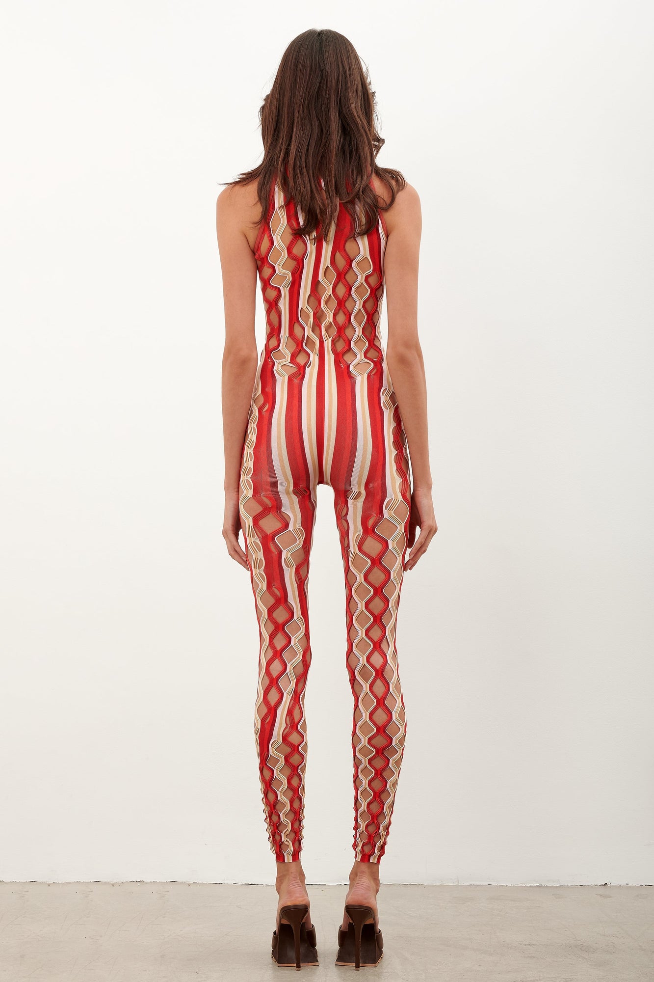 Reef Jumpsuit | Burgundy Stripe