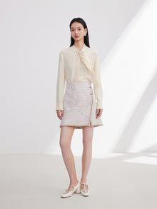 Tweed Mini Skirt | Pink