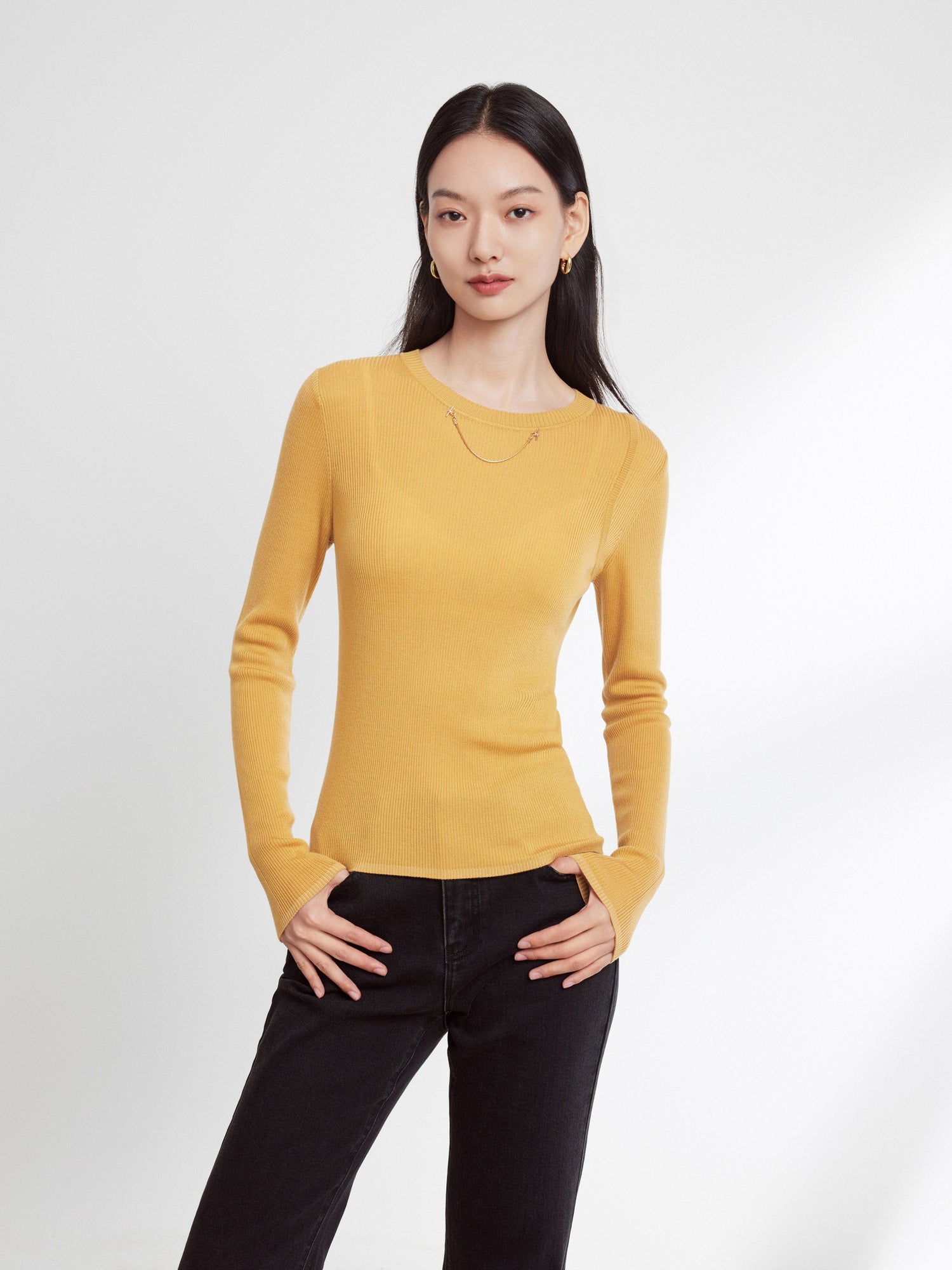 Knitted Top | Yellow