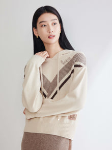 Yak Wool Knit Sweatshirt | Beige