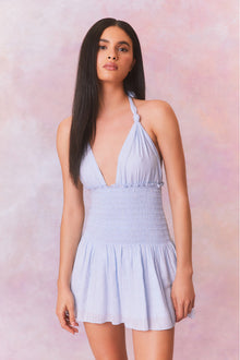 Luisetta Halter Mini Dress | Moonstone