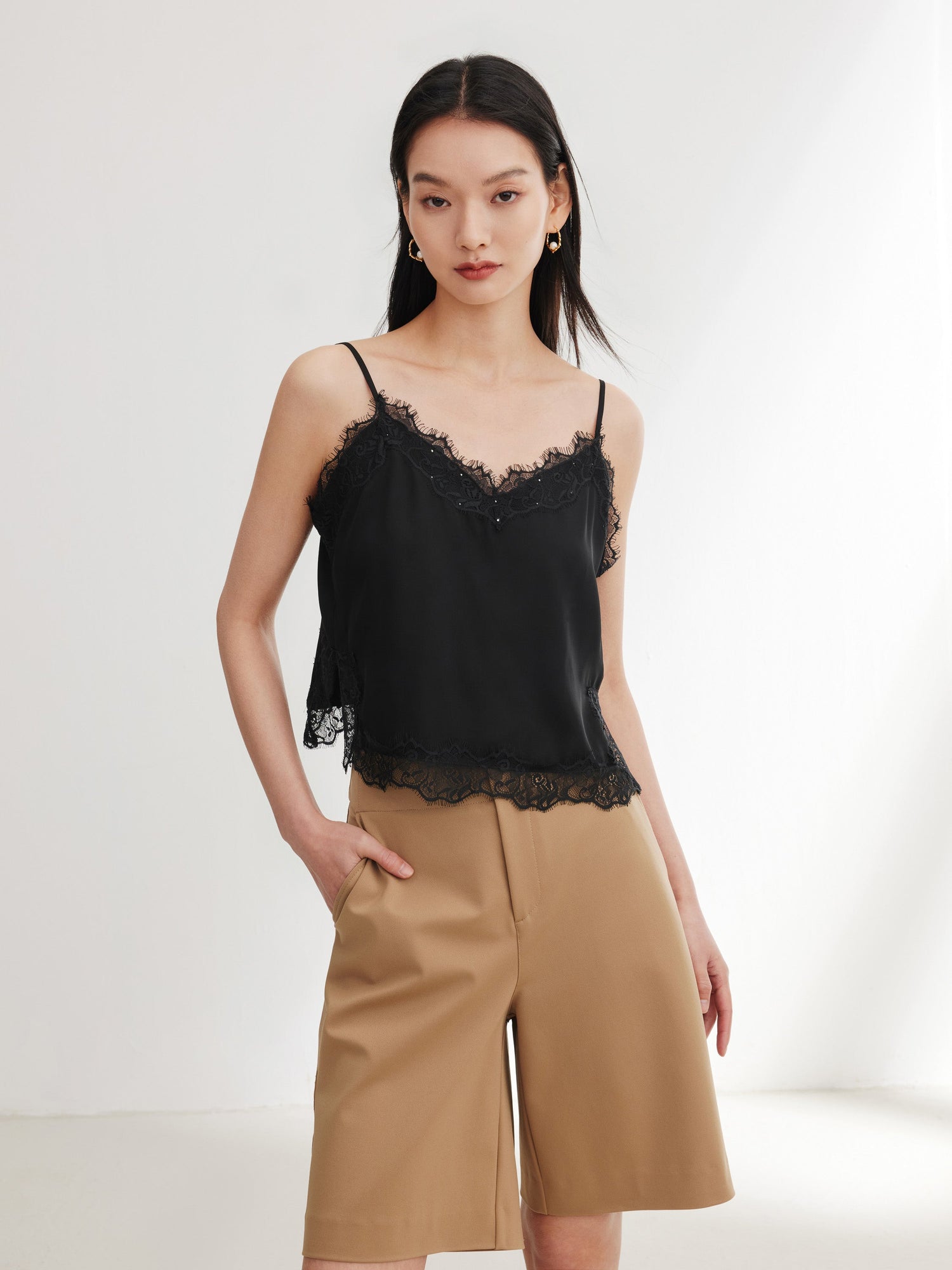 Lace Camisole | Black