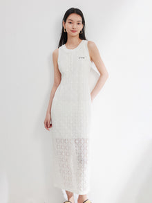 Sleeveless Dress | White