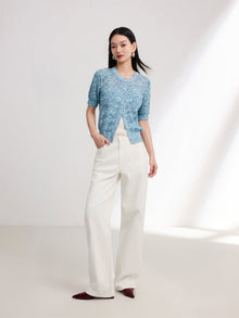 Straight-Leg Slim Jeans | White