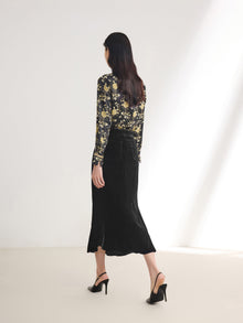 Mulberry Silk Skirt | Black