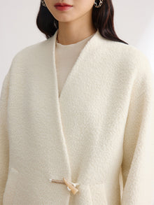 Boucle Long Blazer | Beige