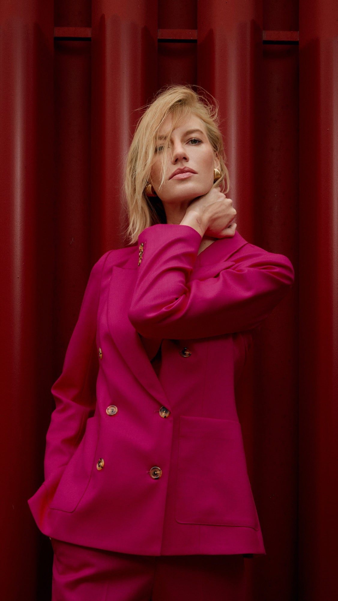 Chelsea Blazer in Seasonless Wool | Fuchsia