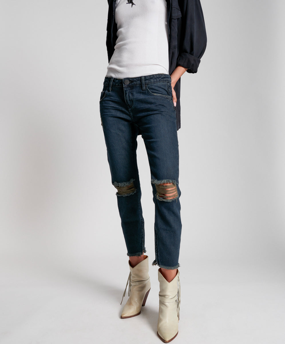 Freebirds Low Waist Rigid Skinny Denim Jeans - V1 | Fox Black