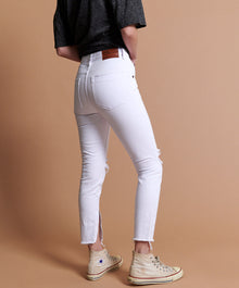 Freebirds High Waist Rigid Skinny Denim Jeans | White Beauty