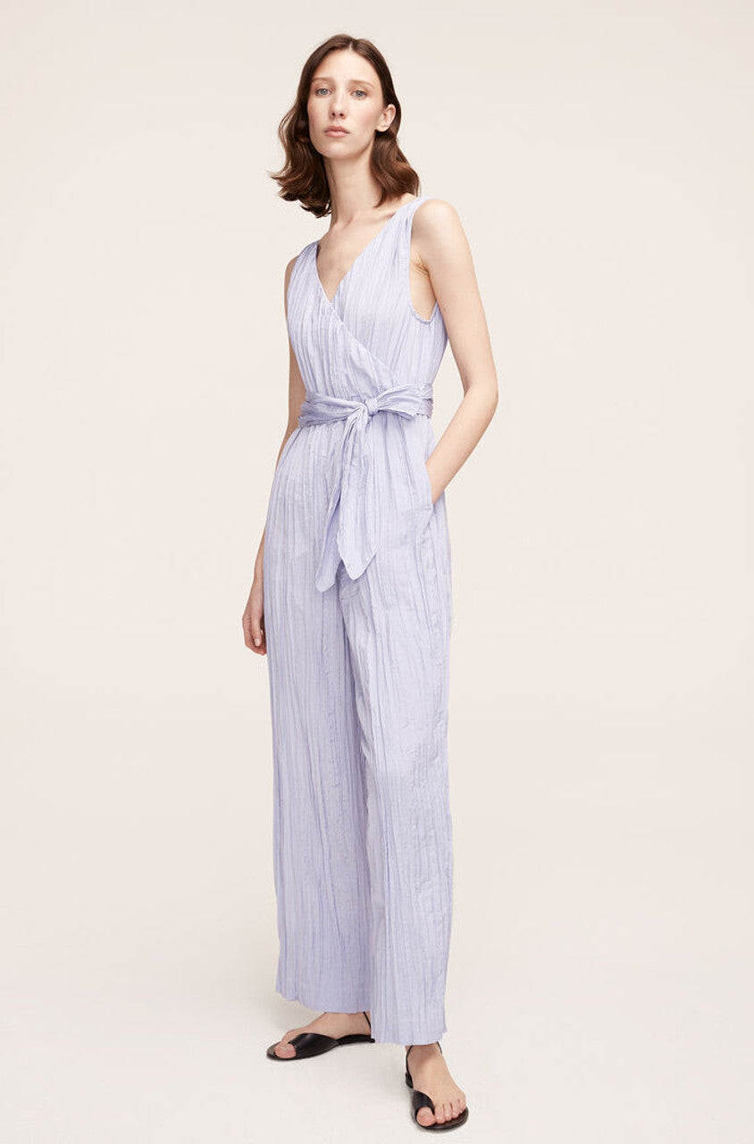 Tie Front Jumpsuit | Soft Periwinkle
