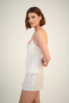 GINIA Plain Silk Cami - Creme