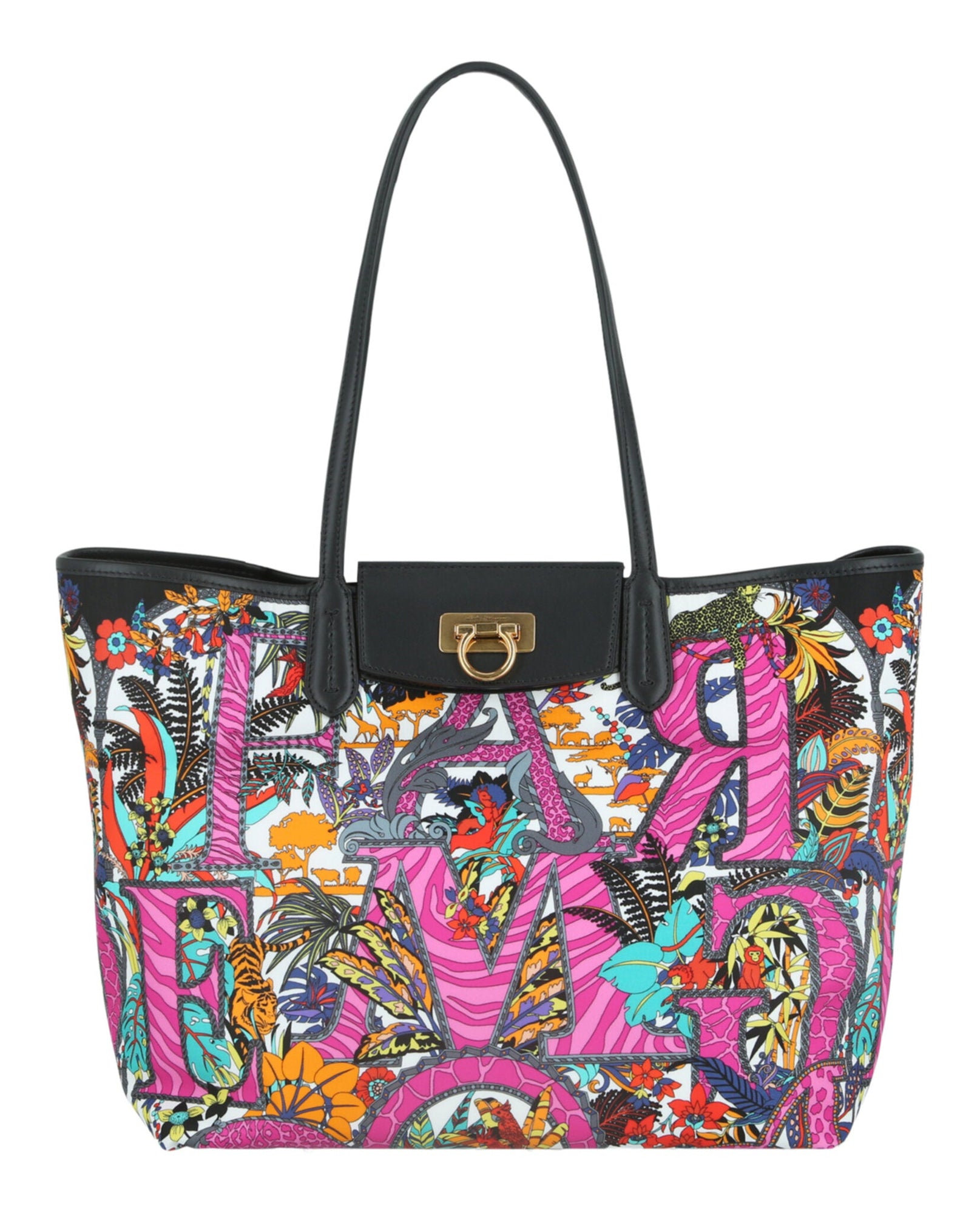 Ferragamo | Gancini Graphic Print Tote Bag