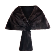 Large Mink Fur Pull-Through Stole | Women | Black