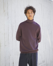 Mens | Rag Fine Knit Rollneck | Eggplant