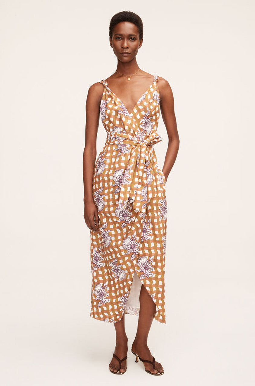 Gingham Daisy Whisper Dress | Gingham Daisey Toffee Combo