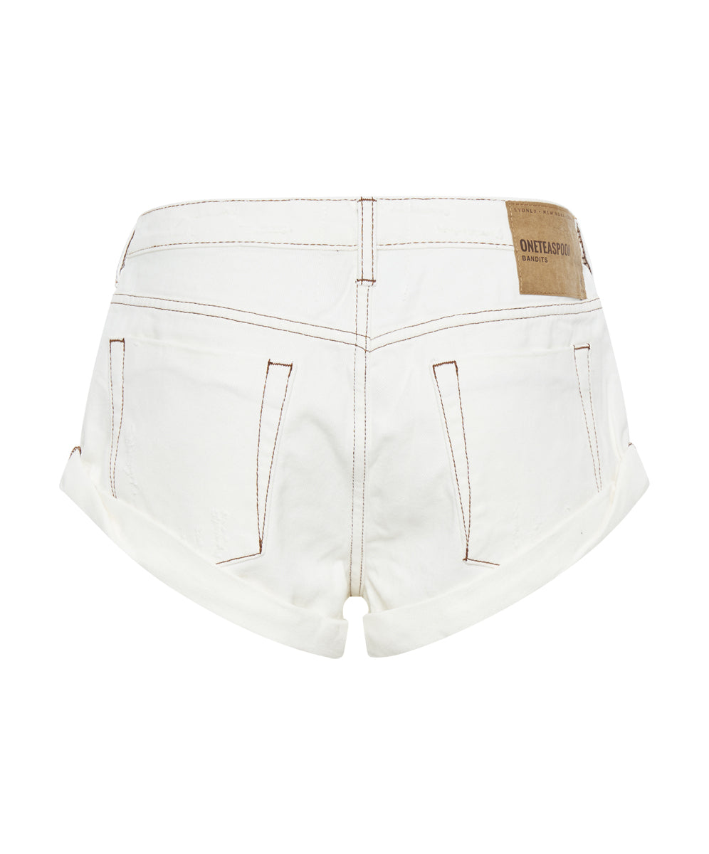 Bandits Low Waist Denim Shorts | Archived White Beauty