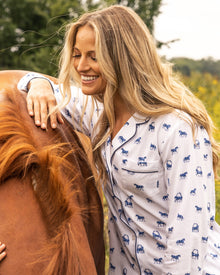 Women's Twill Long Sleeve Short Set | The Equestrian