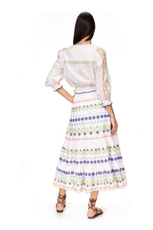 Alana Skirt | Floral Embroidered