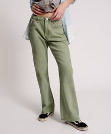 Charlie High Waist Flared Denim Jeans | Super Khaki