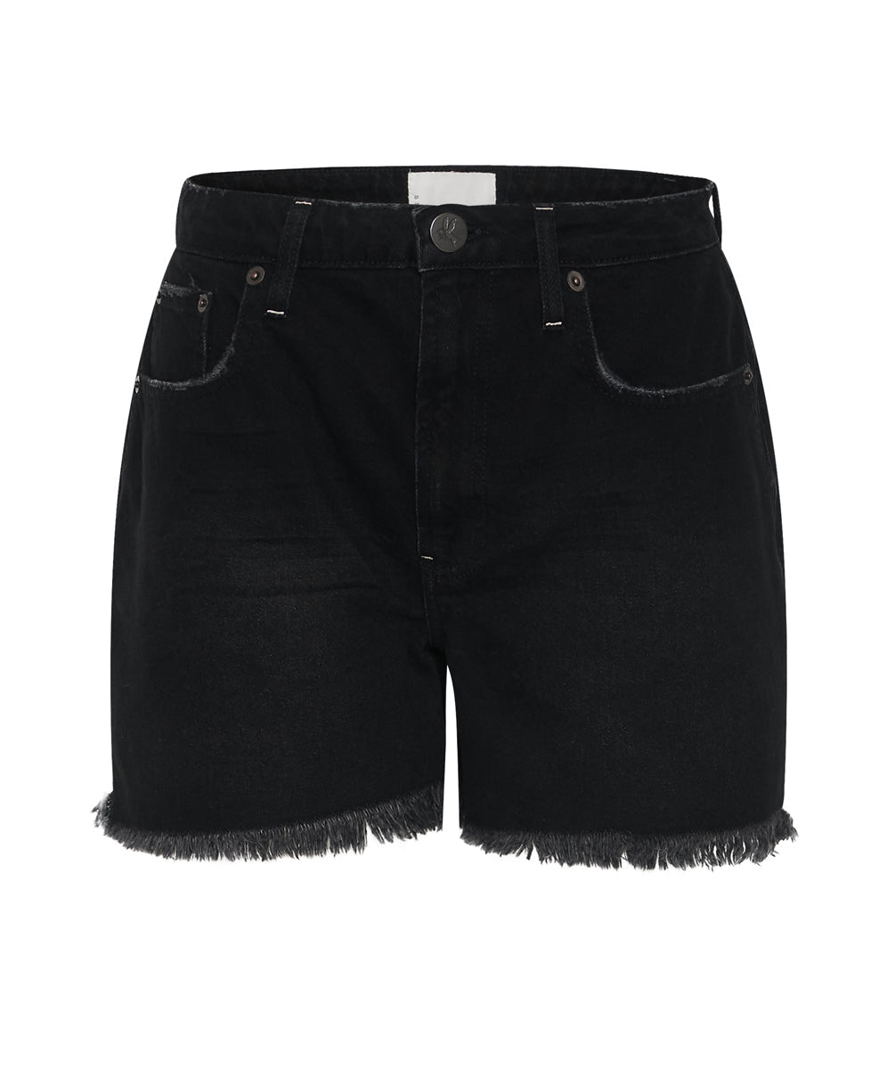 Legends High Waist Mom Fit Denim Shorts | Onyx Black