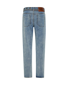 Truckers Mid Waist Straight Leg Denim Jeans | Hollywood Hills