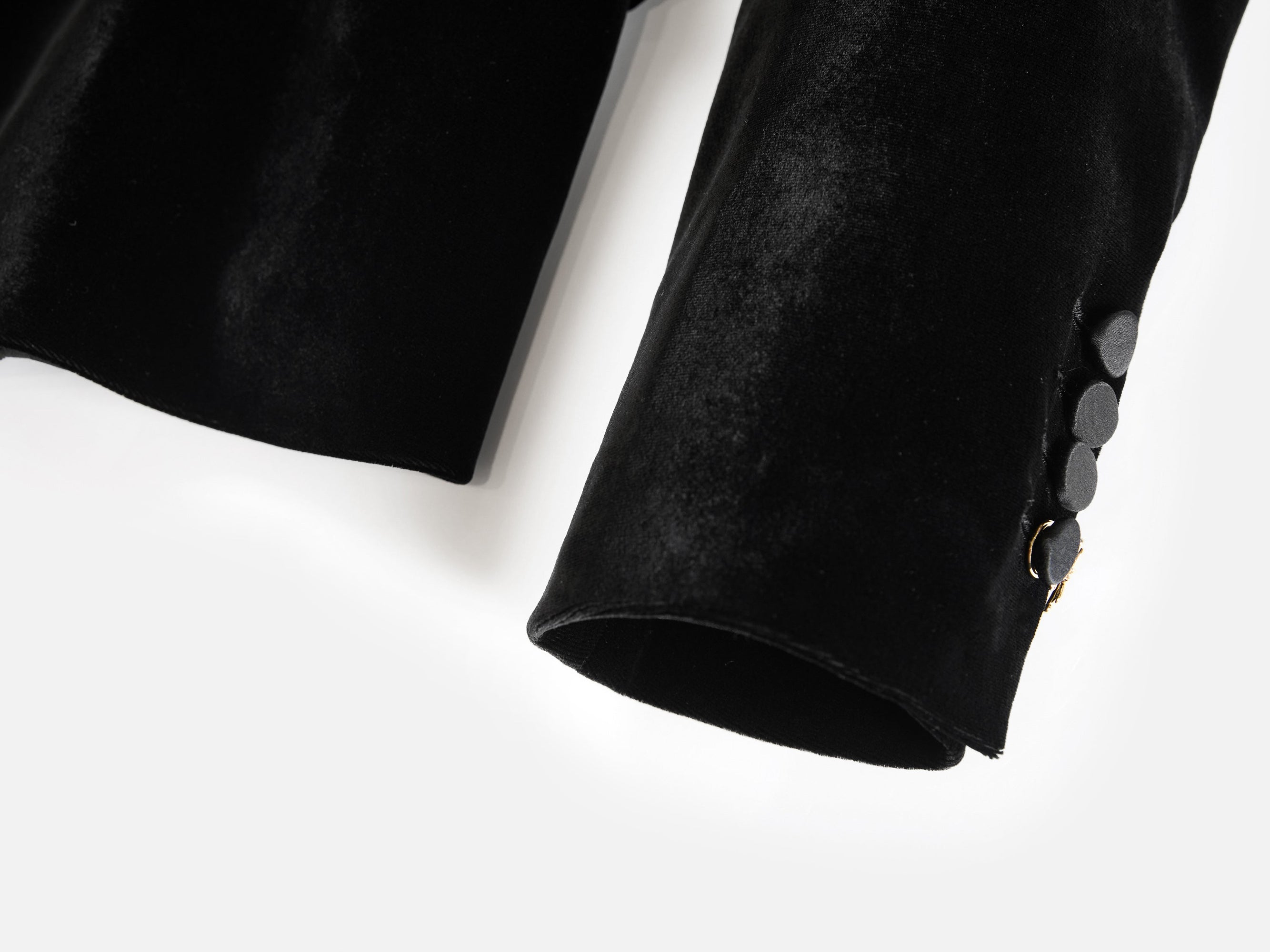 Structured Velvet Blazer | Black