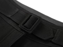 Straight Leg Slightly Flared Acetate Knit Long Pants | Black