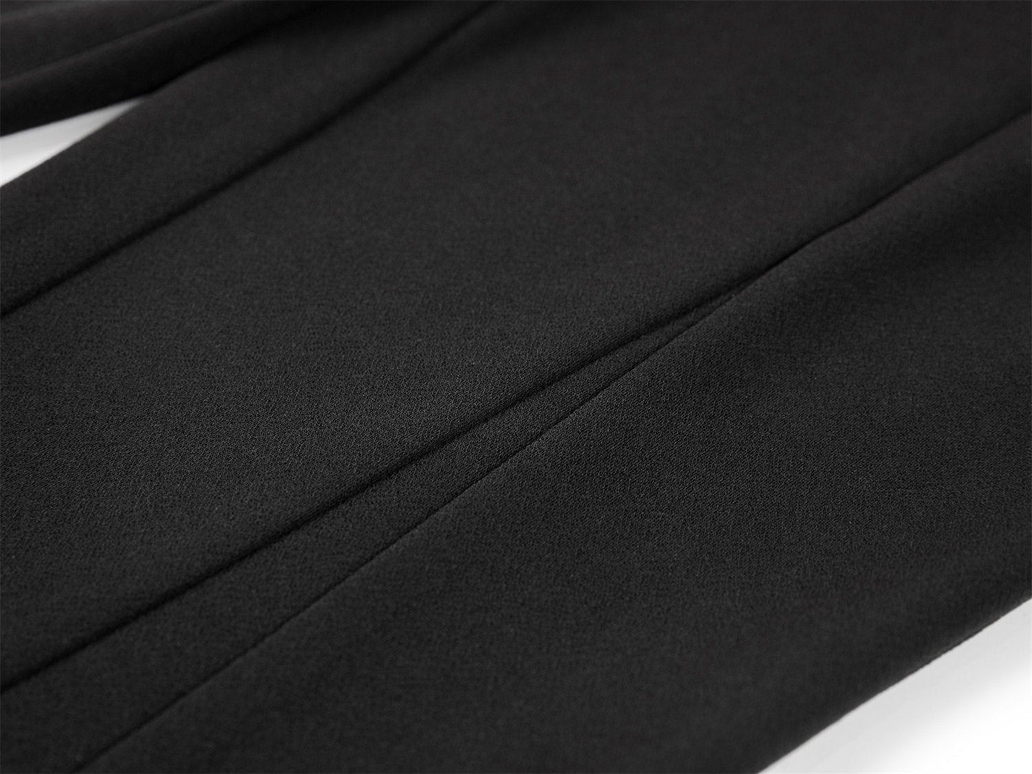 Straight Leg Slightly Flared Acetate Knit Long Pants | Black