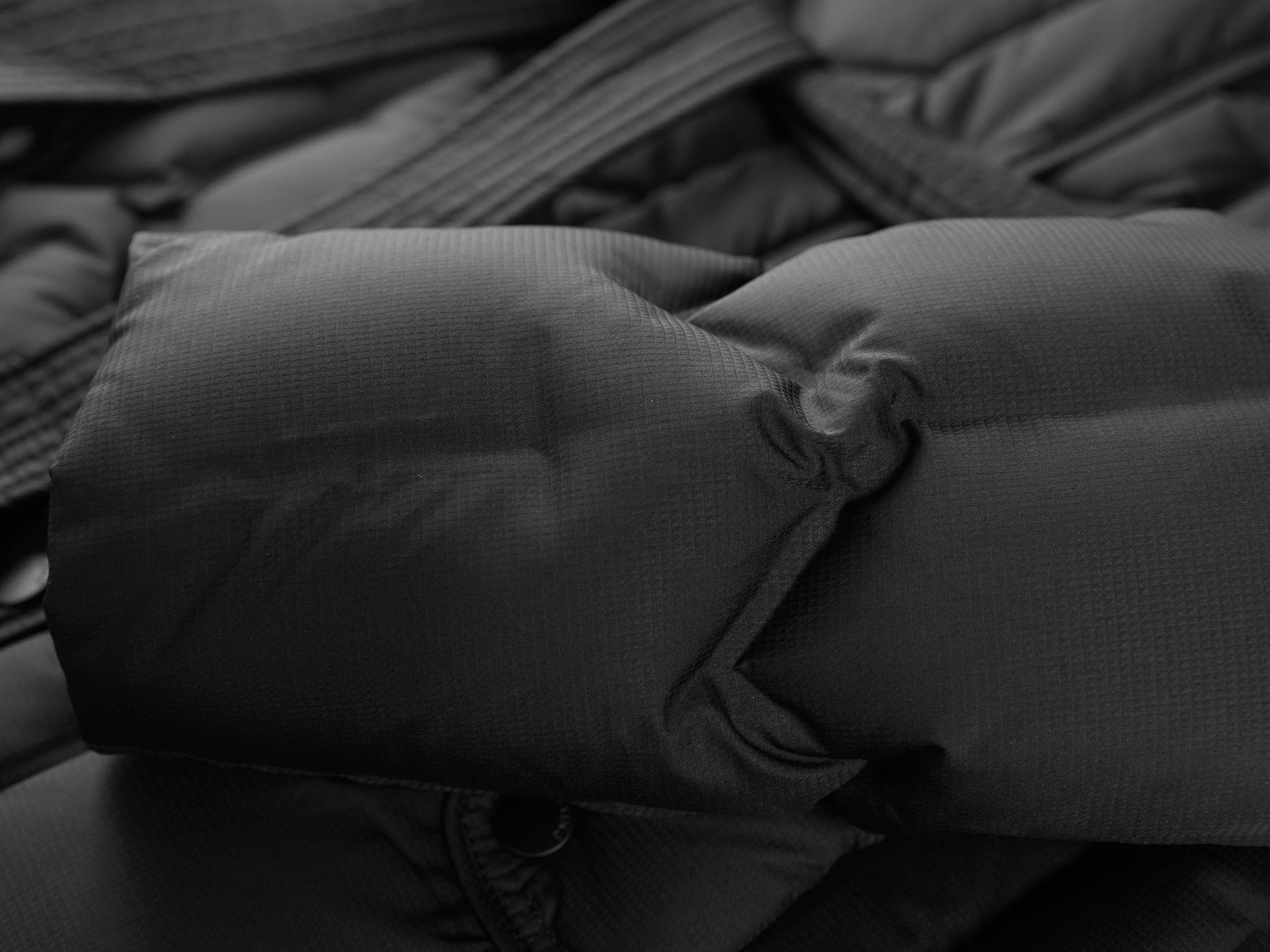 Quilted Long Coat | Black