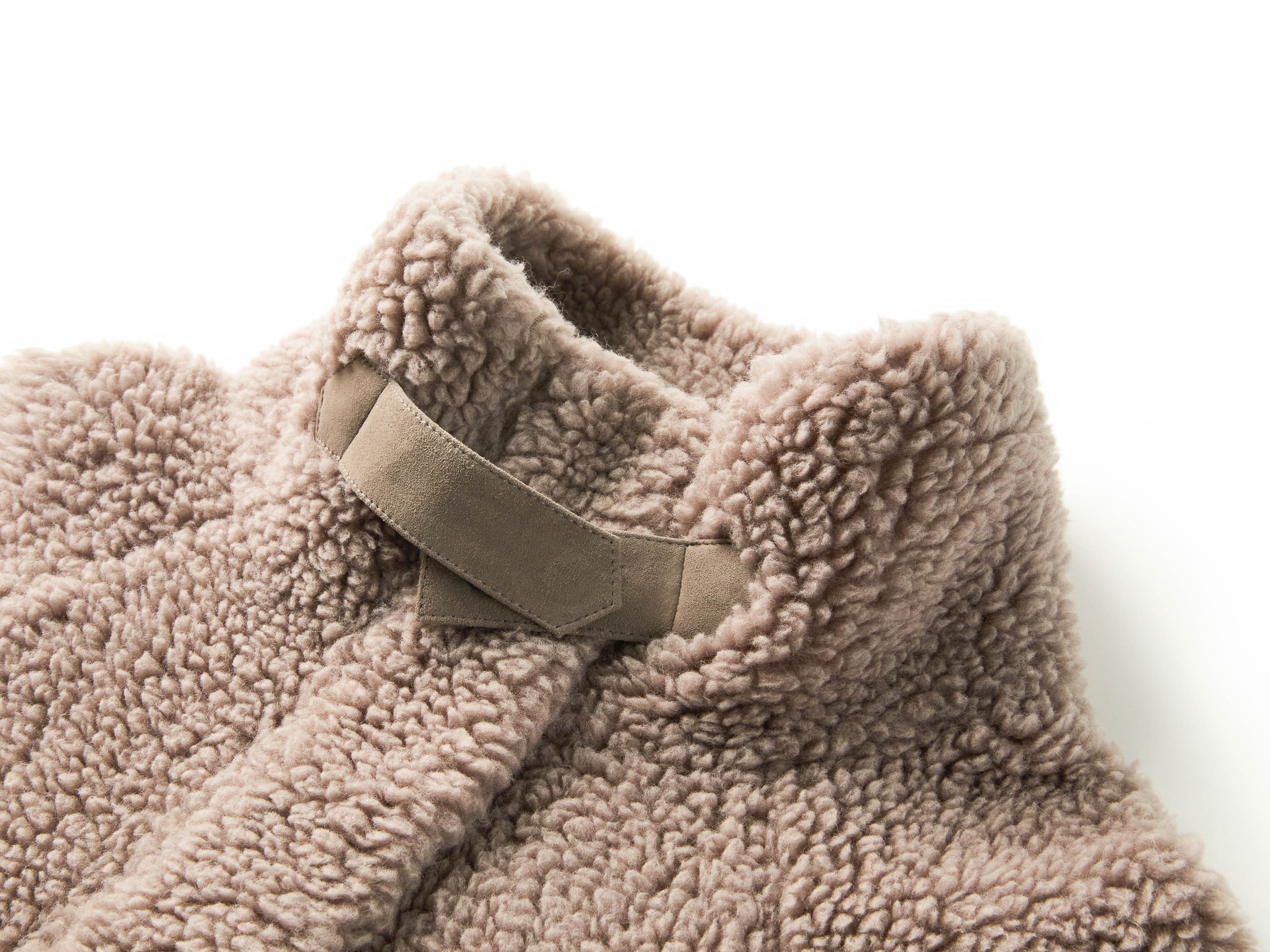 Wool Stand Collar Elegant Coat | Taupe