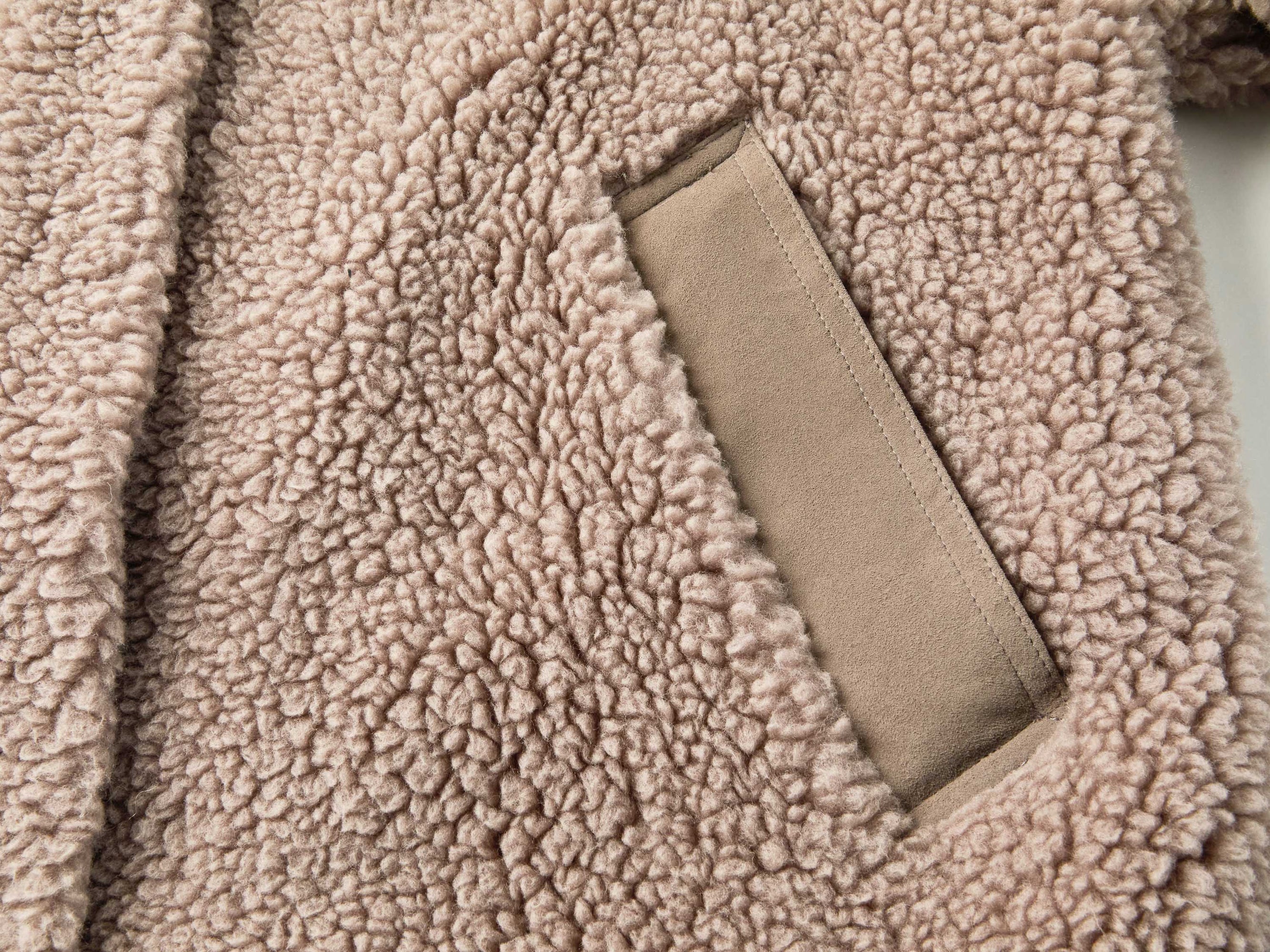 Wool Stand Collar Elegant Coat | Taupe