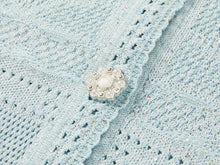 Short Sleeve Knit Top | Light Blue