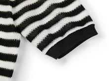 Vintage Striped Knit Sweater | Black