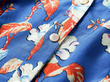 Printed Waist-fitted Dress | Blue