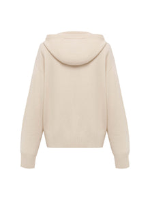 Yak Wool Knit Sweatshirt | Beige