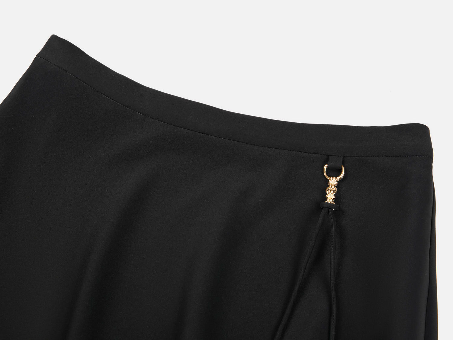 High-Waisted Midi Skirt | Black