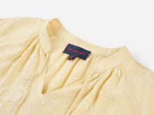 Silk Jacquard Pullover Shirt | Yellow
