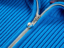 Gemstone Wool-Cashmere Oversized Lapel Cardigan | Blue