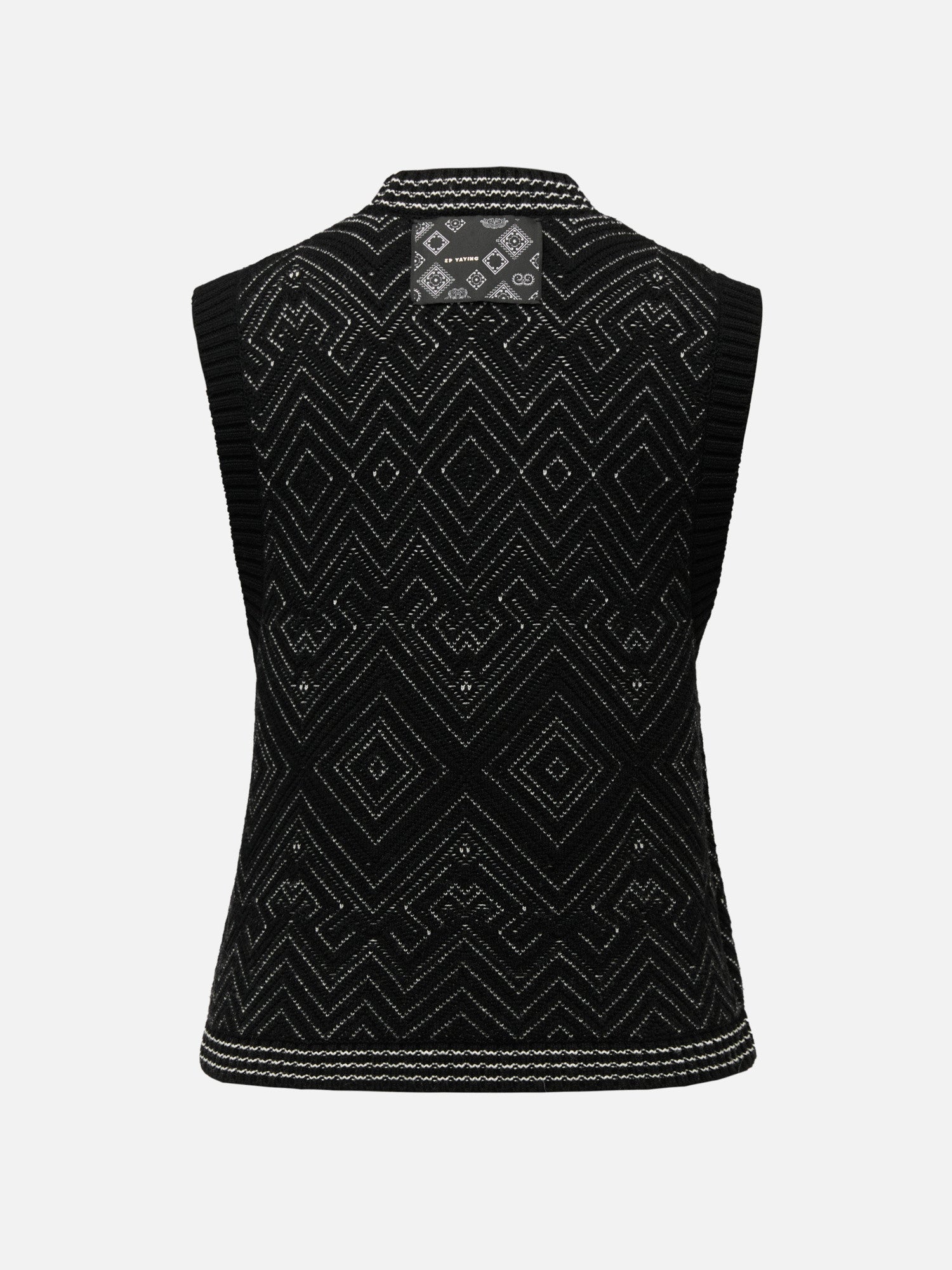 Wool Knit Vest | Black
