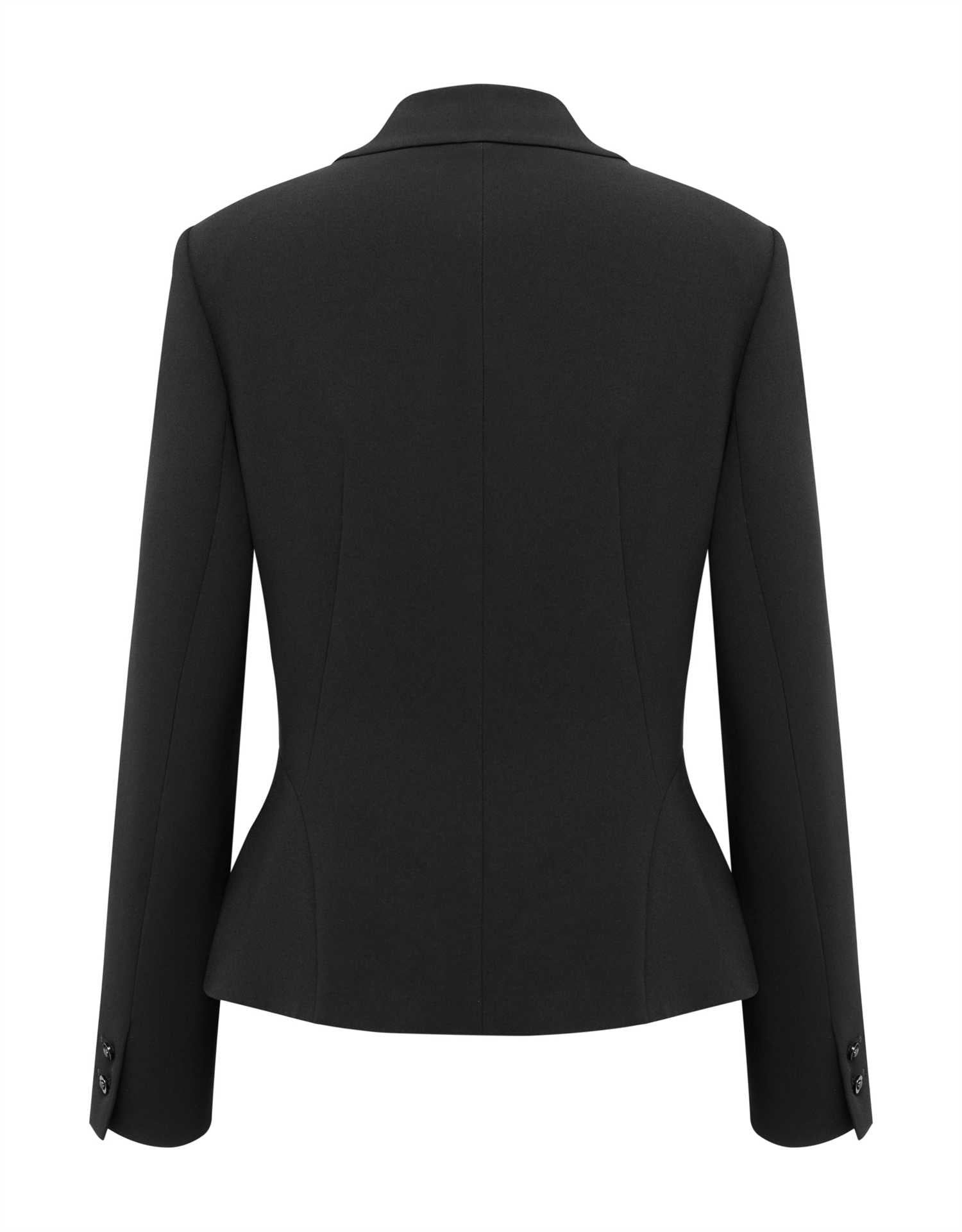 Triacetate Waist-tailored Suit Jacket | Black