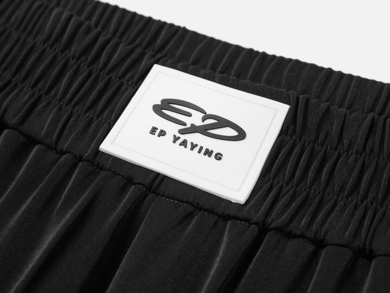 Satin Contrast Wide Leg Pants | Black