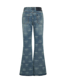 Marines Mid Waist Flared Denim Jeans | Medusa